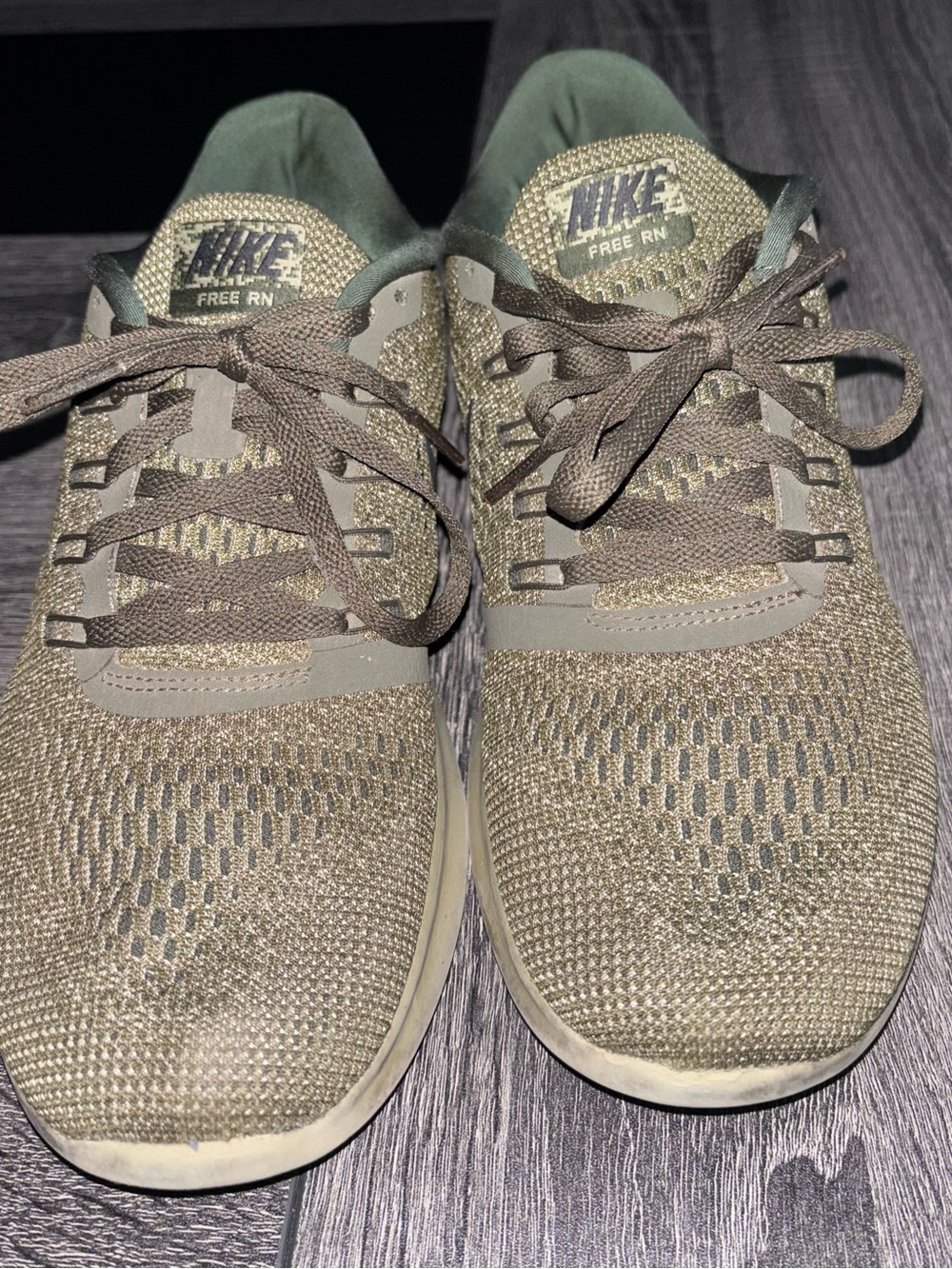Nike Free RN Olive Khaki Running Shoes Mens Size 9 Athletic Sneakers 831509-303 - Picture 3 of 6
